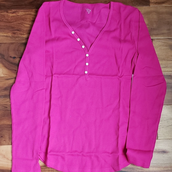 Gap Henley Pink Shirt - Picture 1 of 3